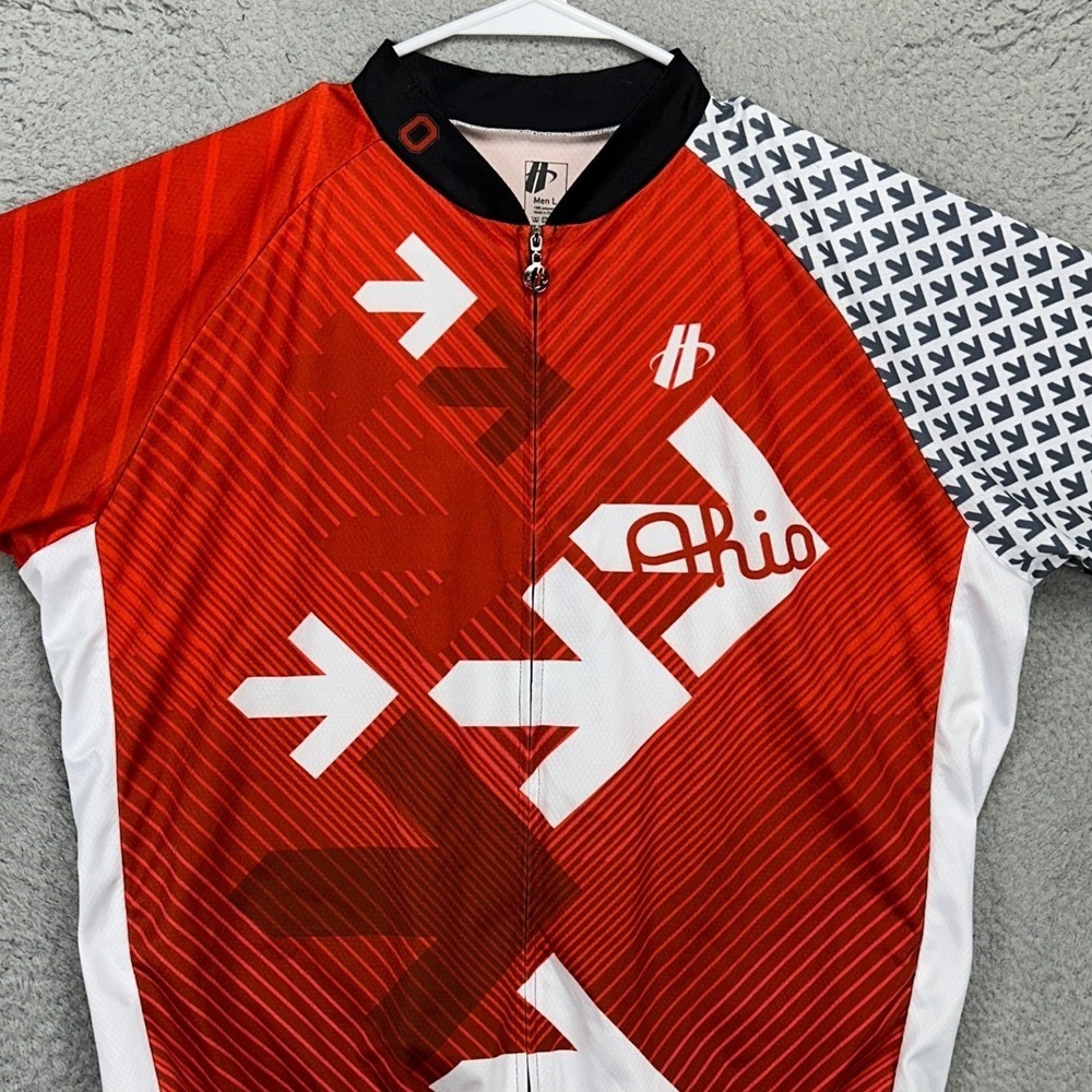 Ohio State Buckeyes Cycling Jersey Mens Large Red Full Zip Short Sleeve Hincapie